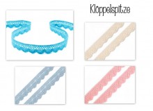 1m Klöppelspitze aus Baumwolle Breite 15 mm